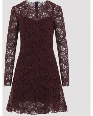 Ermanno Scervino Lace Mini Dress - Brown