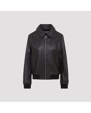 Yves Salomon Leather Jackets - Black