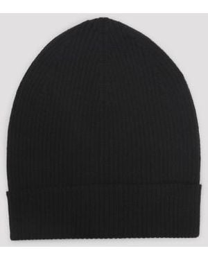 Rick Owens Ribbed Beanie - Black