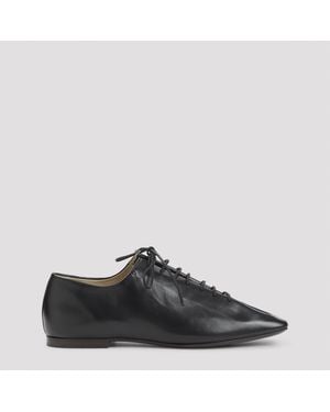 Lemaire Classic Leather Flat Derby Shoes - Black
