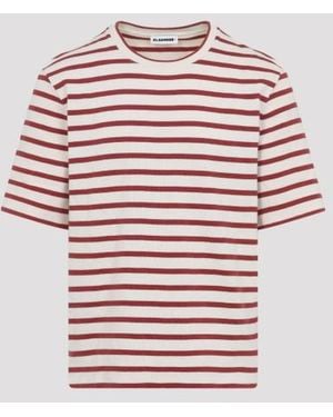 Jil Sander Cotton T-Shirt - Red