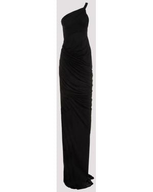 Rick Owens One-Shoulder Mini Gown - Black