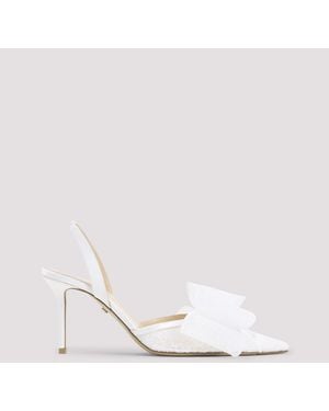Mach & Mach Le Cadeau Lace Slingback - White
