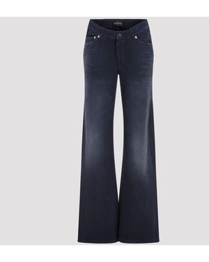 Balenciaga Curved Waist Pants - Blue