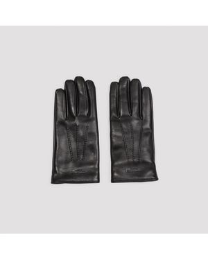 Giorgio Armani Lamb Leather Gloves - Black