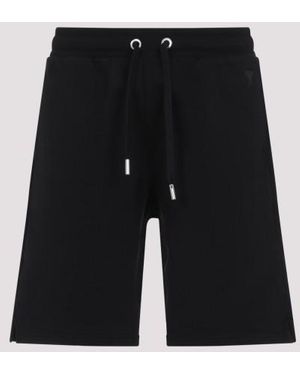 Ami Paris Straight Adc Dye Cotton Shorts - Black