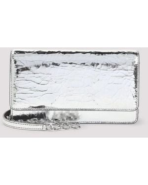 Maison Margiela Leather Fold Over Bag Unica - White