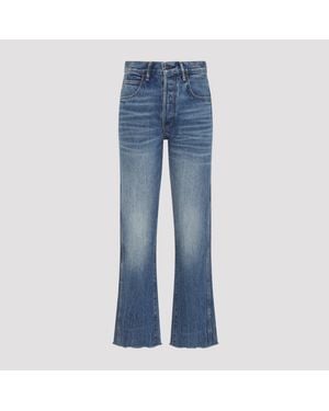 Tom Ford Stonewashed Denim Melanie Straight Pants - Blue