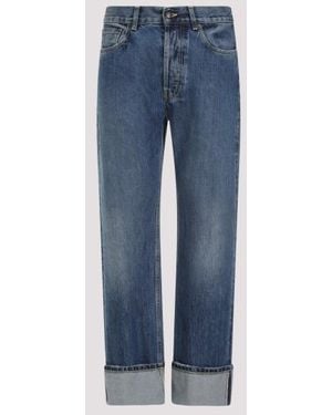 McQueen Turn Up Jeans - Blue