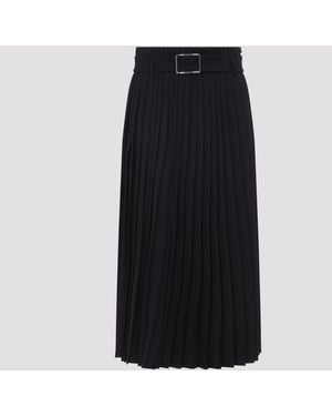 Sportmax Panteon Wool Midi Skirt - Black
