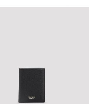 Tom Ford T Line Folding Card Holder - Black