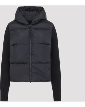 Canada Goose Hybridge Wide Quilt Knit Hoody - Blue