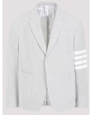 Thom Browne Seersucker Jacket - White