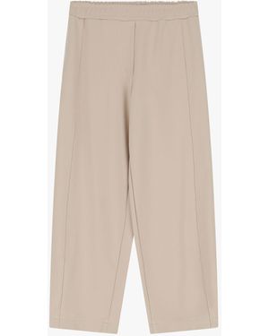 Imperial Pantaloni Dritti Con Vita Alta - Neutro