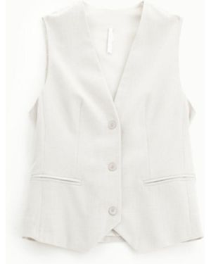 Imperial Gilet Con Abbottonatura Singola - Bianco