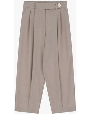 Imperial Pantaloni A Vita Alta Corti - Bianco