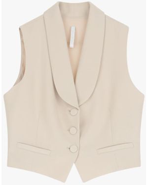 Imperial Gilet Con Collo Ampio E Bottoni - Bianco