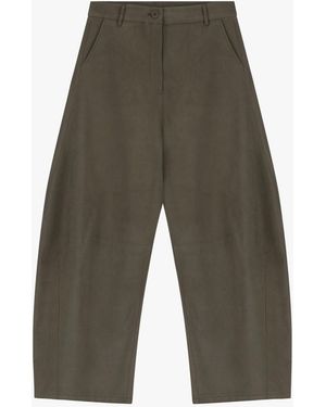 Imperial Pantaloni Ampi A Vita Alta - Bianco