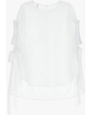 Imperial Camicia Oversize Maniche Corte - Bianco