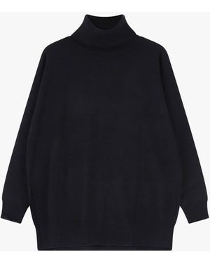 Imperial Maglione Collo Alto Maniche Lunghe - Blu