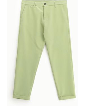 Imperial Pantaloni Slim-Fit Tinta Unita - Verde