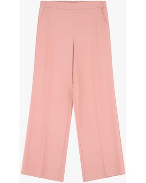 Imperial Pantaloni Ampi A Vita Alta - Rosa