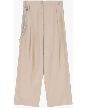 Imperial Pantaloni Ampi A Vita Alta - Neutro