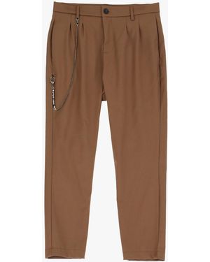 Imperial Pantaloni Con Dettagli A Catena - Marrone