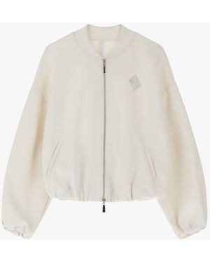 Imperial Giubbotto Bomber Chiusura Zip - Bianco