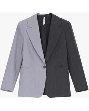 Imperial Blazer Bicolore Con Abbottonatura Centrale - Blu
