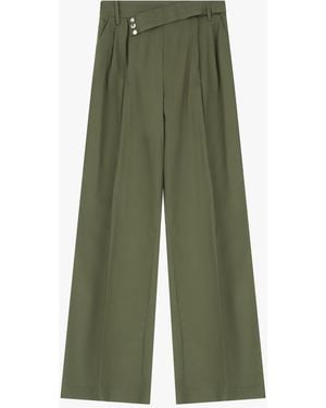 Imperial Pantaloni A Gamba Larga Con Dettagli - Verde