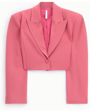 Imperial Blazer Corto De Botonadura Simple Y Hombros Marcados - Rosa