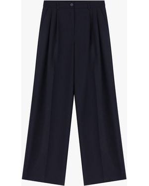 Imperial Pantaloni A Gamba Larga Vita Alta - Blu