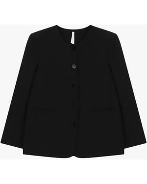 Imperial Blazer Cuello Redondo Con Cierre De Botones - Negro