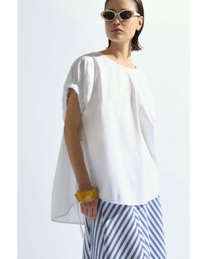 Imperial Camisa Oversize Manga Corta - Blanco