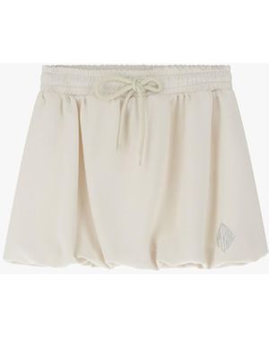 Imperial Gonna Corta A Palloncino Con Vita Alta - Bianco
