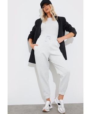 Fits Fleeceback Cuff Oversized Joggers - White