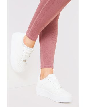 In The Style Chunky Sole Lace Up Trainers - Pink