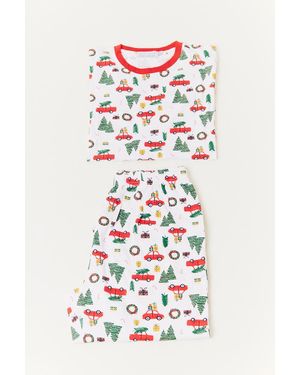 JAC JOSSA Kids Traditional Print Matching Family Pyjama Set - White