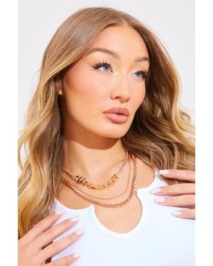 In The Style Multi Chain Necklace - Metallic