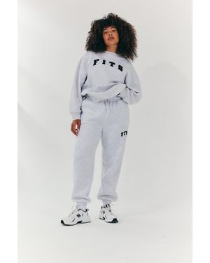 Fits Embroidered Cuffed Joggers - Grey