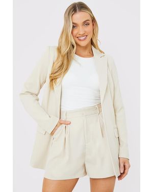 JAC JOSSA Longlined Tailored Blazer - White