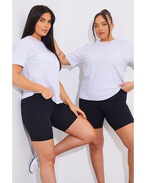 In The Style Contour High Waisted Cycling Shorts - White