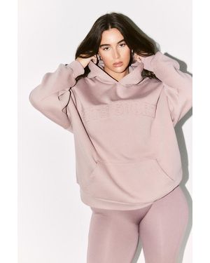 Fits Distressed Hoodie - Pink