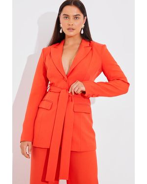 In The Style Tailored Belted Blazer