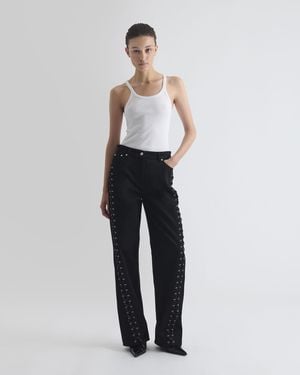 IRO Wide-leg Lace-up Jeans - Blue