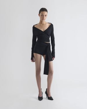 IRO Shorts With A Draped Waistband - Blue