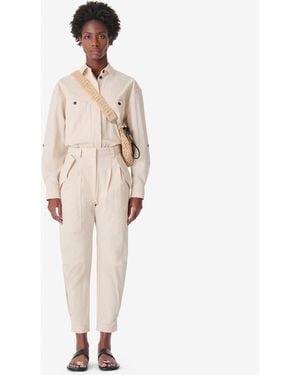 IRO High-waisted Straight Pants - Natural