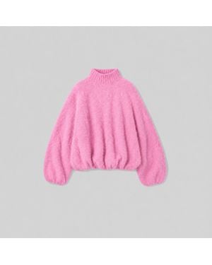 IRO PULL BOUILLONNÉ EN MAILLE - Rose