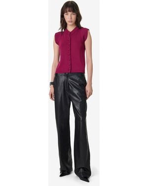 IRO CARDIGAN SANS MANCHES - Rose